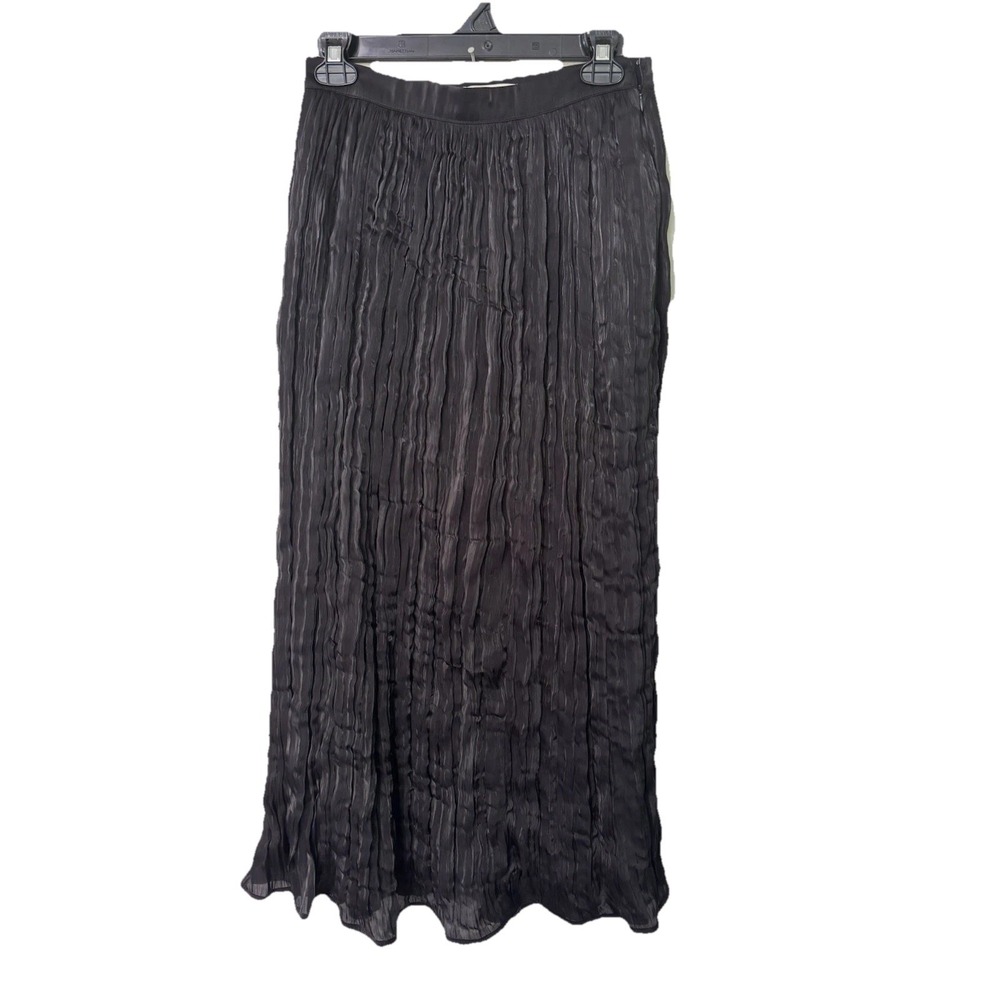 Free People Maxi Skirt Womens 4 Black Vera City Crinkle Whimsigoth Witchy Boho
